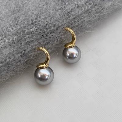 Geometrische Arc Imitation Perle Ohrstecker Damen Licht Luxus Ins Kreis Ohrringe Haar Generation Herbst und Winter