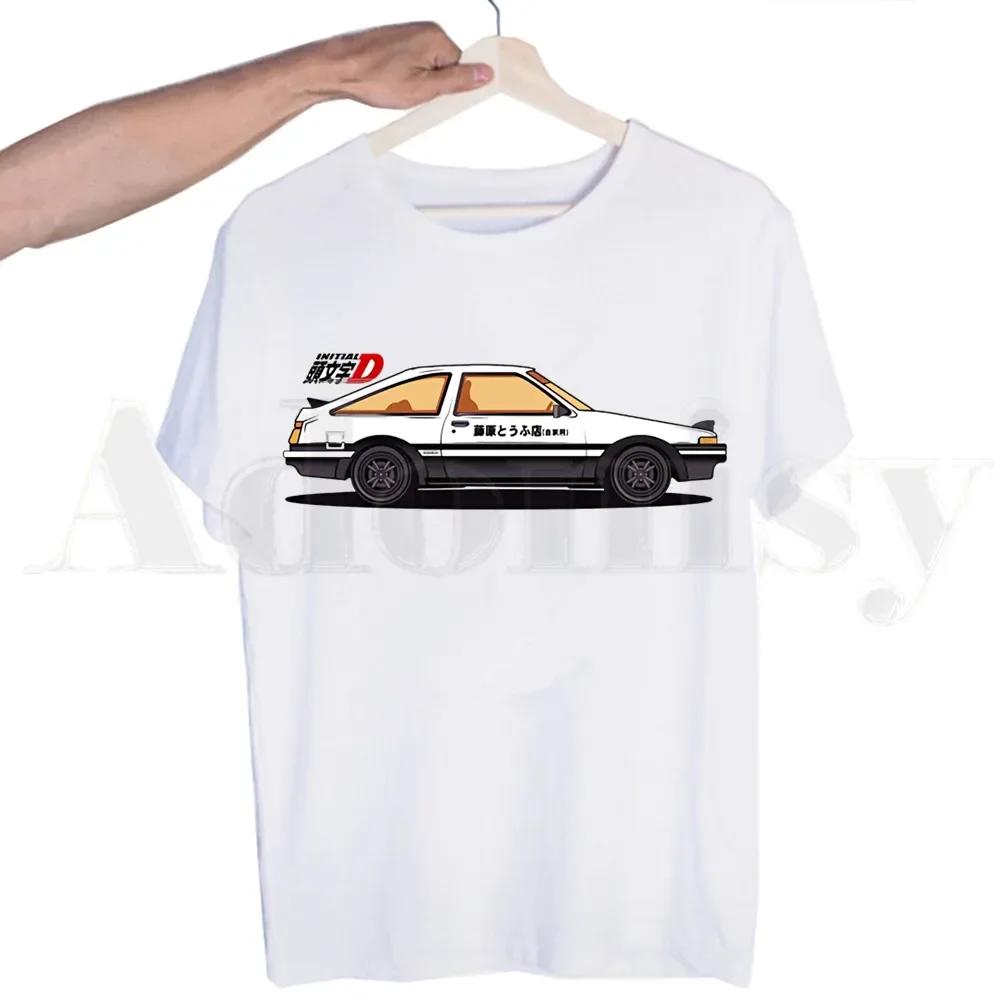 Drift AE86 Initial D 90s Fujiwara Takumi HachiRoku Tshirts Men Fashion Summer T-shirts Tshirt Top Tees Streetwear Harajuku Funny