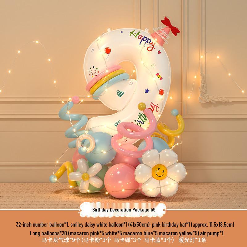Accessori fotografici per il 3° compleanno del bambino: Palloncini e Decorazioni Numeriche