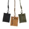 Mini Casual Hanging Neck Mini Coin Purse Card Holder Zipper Pouch Men And Women Key Small Bag Headphone Case With Lanyard