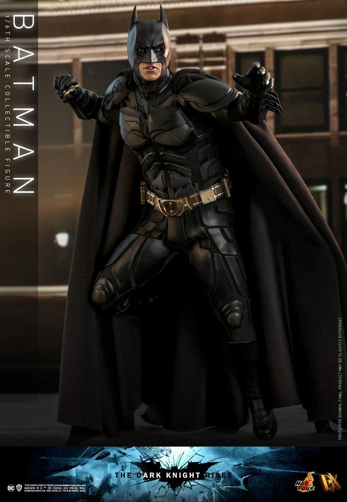 Movie Masterpiece DX The Dark Knight Rises Batman-skala svart (2.0 versjon) 1/6 figur,