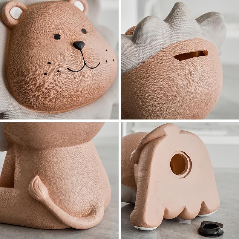 lion money box Cartoon Cute Creative Coin Bank children child piggy bank nursery Adorable Gift Saving Box Animal home Figurines