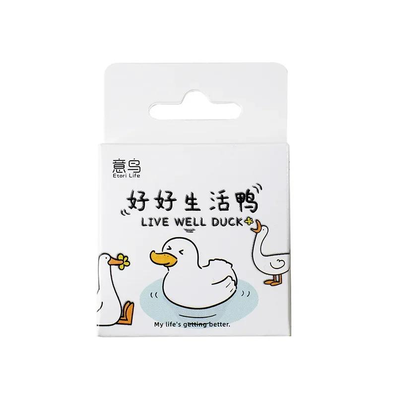 46pcs/pack Good Life Duck Album decorative stickers Self-adhesive stickers for DIY student stationery notebook diary