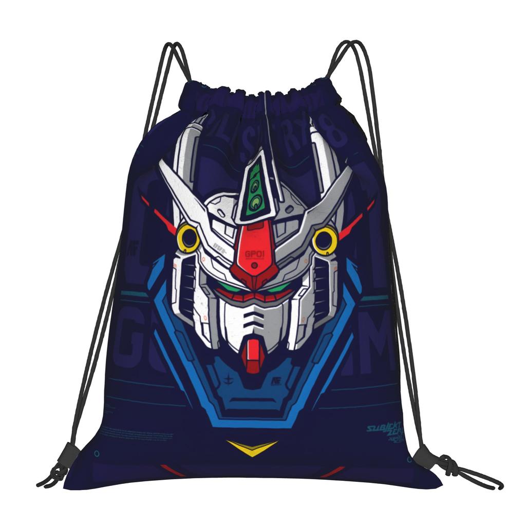 Custom Gundams Drawstring Bag Men Women Foldable Sports Gym Sackpack Anime Shopping Backpacks