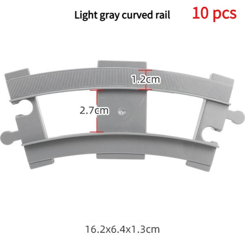 Urban Traffic Series Battery Powered Electric Train Track DIY Assembly Brick Playset for Straight Track Curved Track and Crossed Track Puzzle Asse