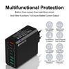 Fast 8-Port Charger: 4 USB, 4 PD, 55W, QC3.0 – Compatible with European, American, Korean Standards