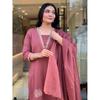 Indisches Damen Aline Kurti Hosen Dupatta Set Pakistanische Partykleidung Salwar Kameez