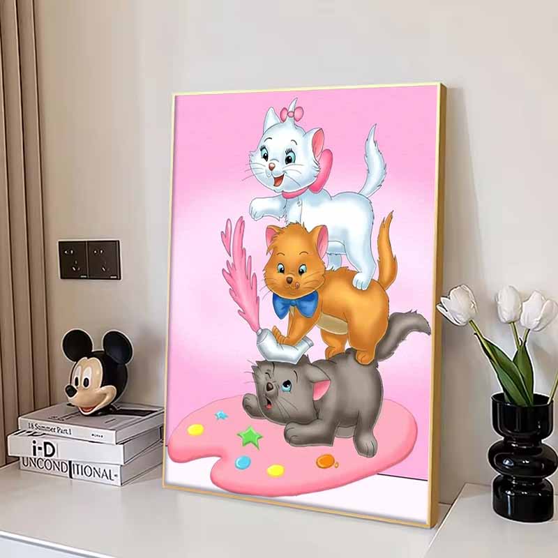 Disney Diamond Painting Mary and Her Three Siblings Illustration Mosaic Embroidery Diamond Painting Cross Stitch Home Decor 5D DIY
