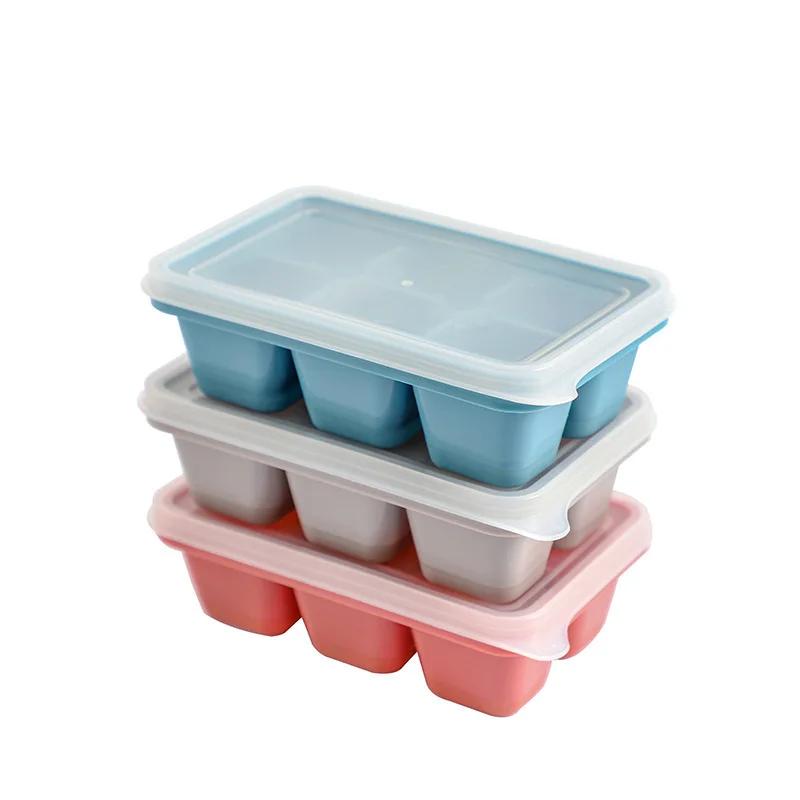 Παγοθήκη παγοκύβων κατεψυγμένη φόρμα Καταψύκτης Κατεψυγμένο παγοδοχείο με καπάκι σιλικόνη θήκη πάγου φόρμα παγωτού παγομηχανή φόρμα κουταλιού παγωτού