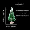 Mini Artificial Christmas Trees With Snow Frosted Finish Wooden Bases For Tabletop Decor Holiday Party Home Diy Crafts