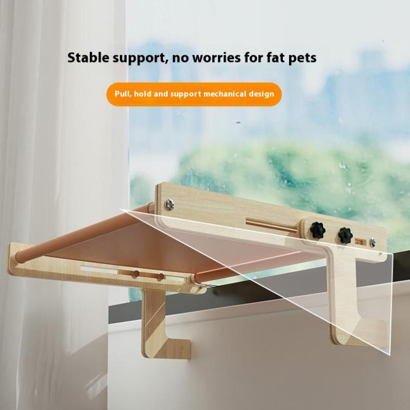 Wood Cat Bed Space Capsule Cat House Cat Hammock Cat Window Bed Space Capsule Non Perforated Suspension Hammock Bed Pet Supplies