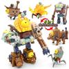 5 In 1 Plant Vs. Zombie Package for Boys BOSS Robot Doll PVZ Zombies Educational Toys PVC Action Figure Model Toys Kid Gift