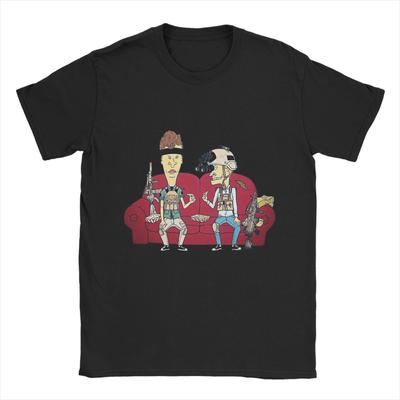 Beavis and Butt Head  T Shirts Men Cotton Hipster T-Shirt Crewneck  Tees Short Sleeve Tops Summer