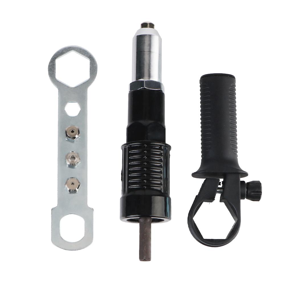 Universal With Replaceable Nut Bit Nail Set Electric Rivet Nut Gun Connector Riveting Nut Gun Adapter 3pcs/set 2.4mm-4.8mm