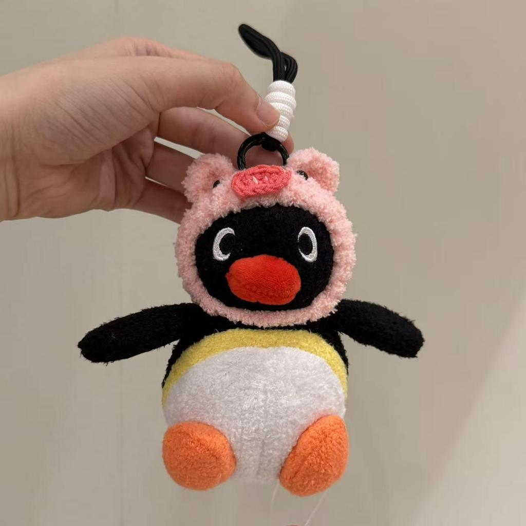 Genuine Penguin Family Bag Charm - Autumn/Winter Series Plush Toy Keychain