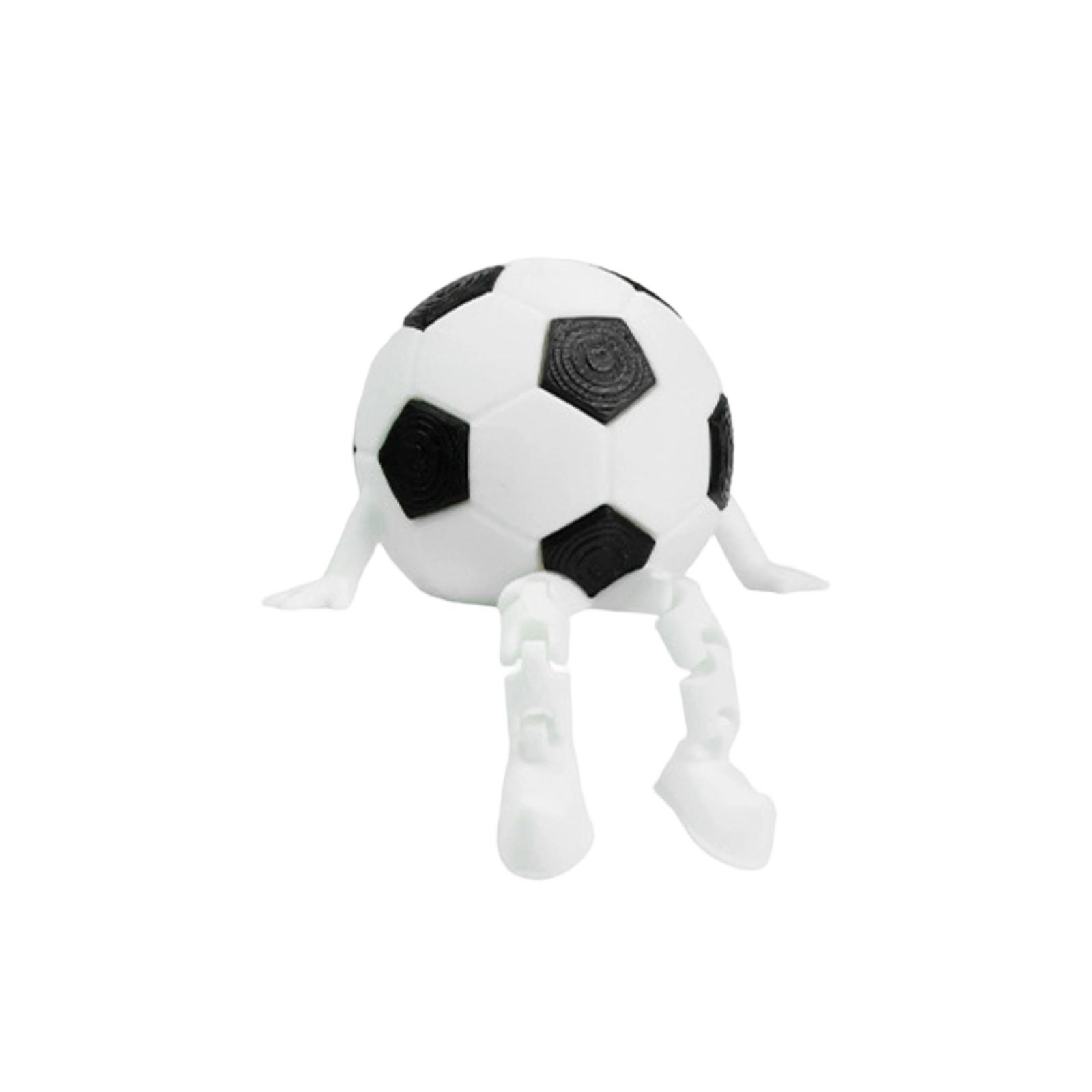 3D Printed Football Player Sitting Figurine, Creative Ball-themed Ornament, 3D Printed Toy Model.