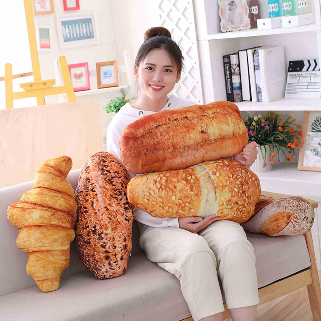 Simulated Bread Throw Pillow Personalized Creative Cream Bread Funny Throw Pillow Cushion Spoof Strange Birthday Gift Girl