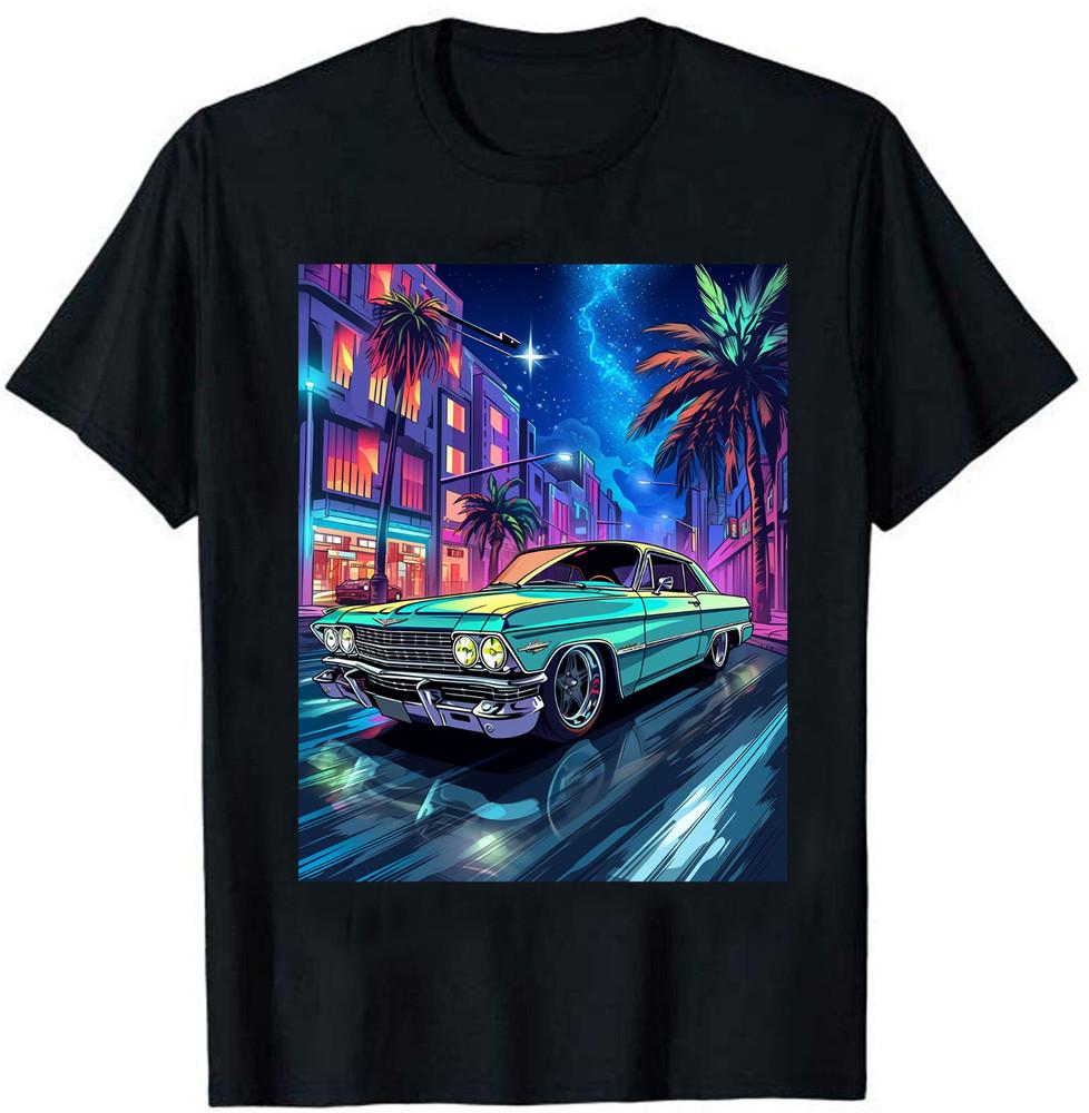 NEW LIMITED Lowrider 64 Impala Digital Art Funny Gift T-Shirt Unisex T-Shirt S
