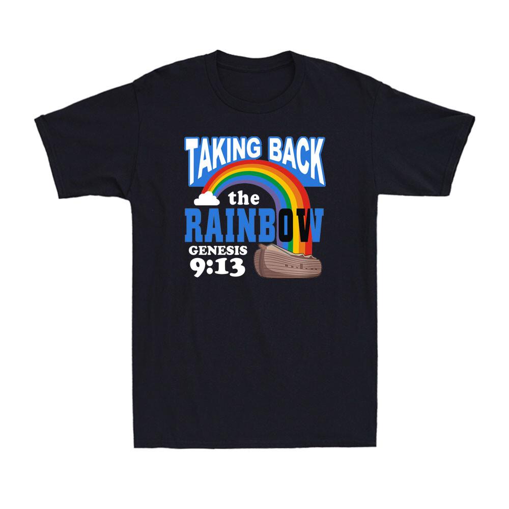Taking Back The Rainbow Genesis 9:13 Noah s Ark Vintage Men s T-Shirt T-shirt S