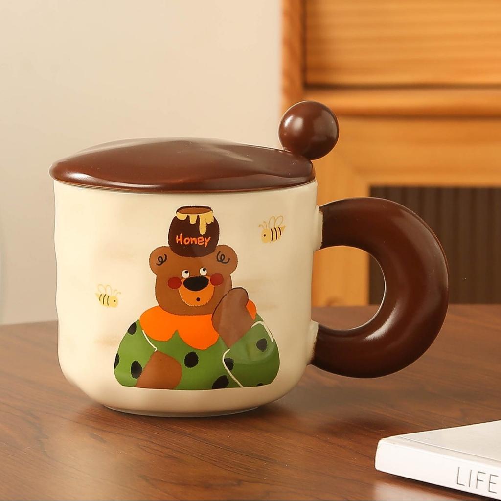Suvenir Cană Ceramică Urs Desene Animate Personalizată Creativă Cană Cuplu Cană Apă Cadou Ziua de Naștere Fete