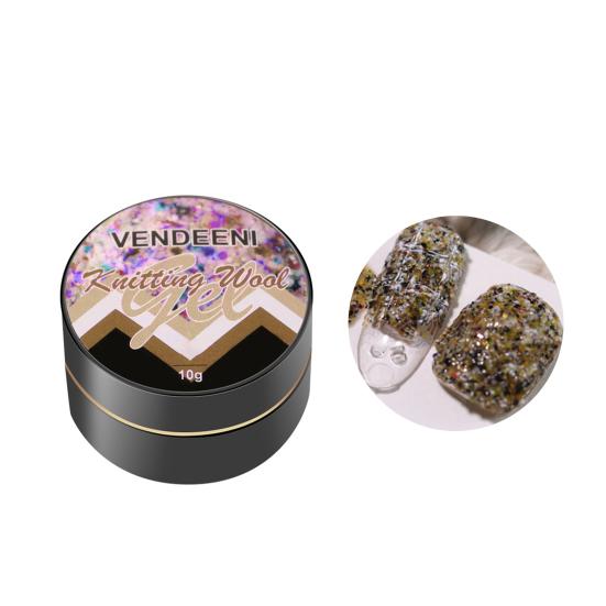 10g Nail Art Gel Easily Applying Non-Floating Natural Extract Safe Decoration Sequin Color Lattice Polish for Female