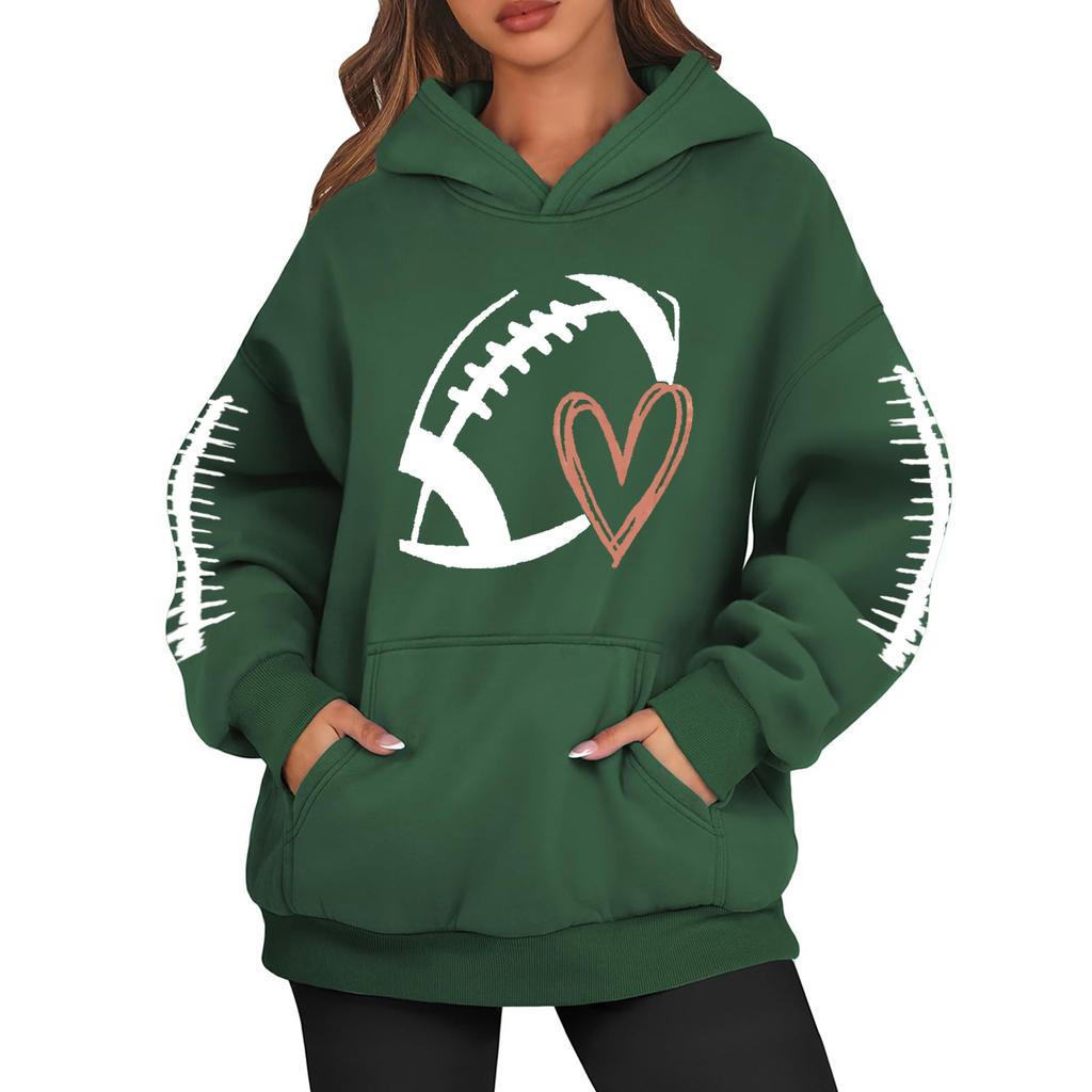 Hettegensere for kvinner Oversized gensere Langermet Uformell genser Hettegenser Topper