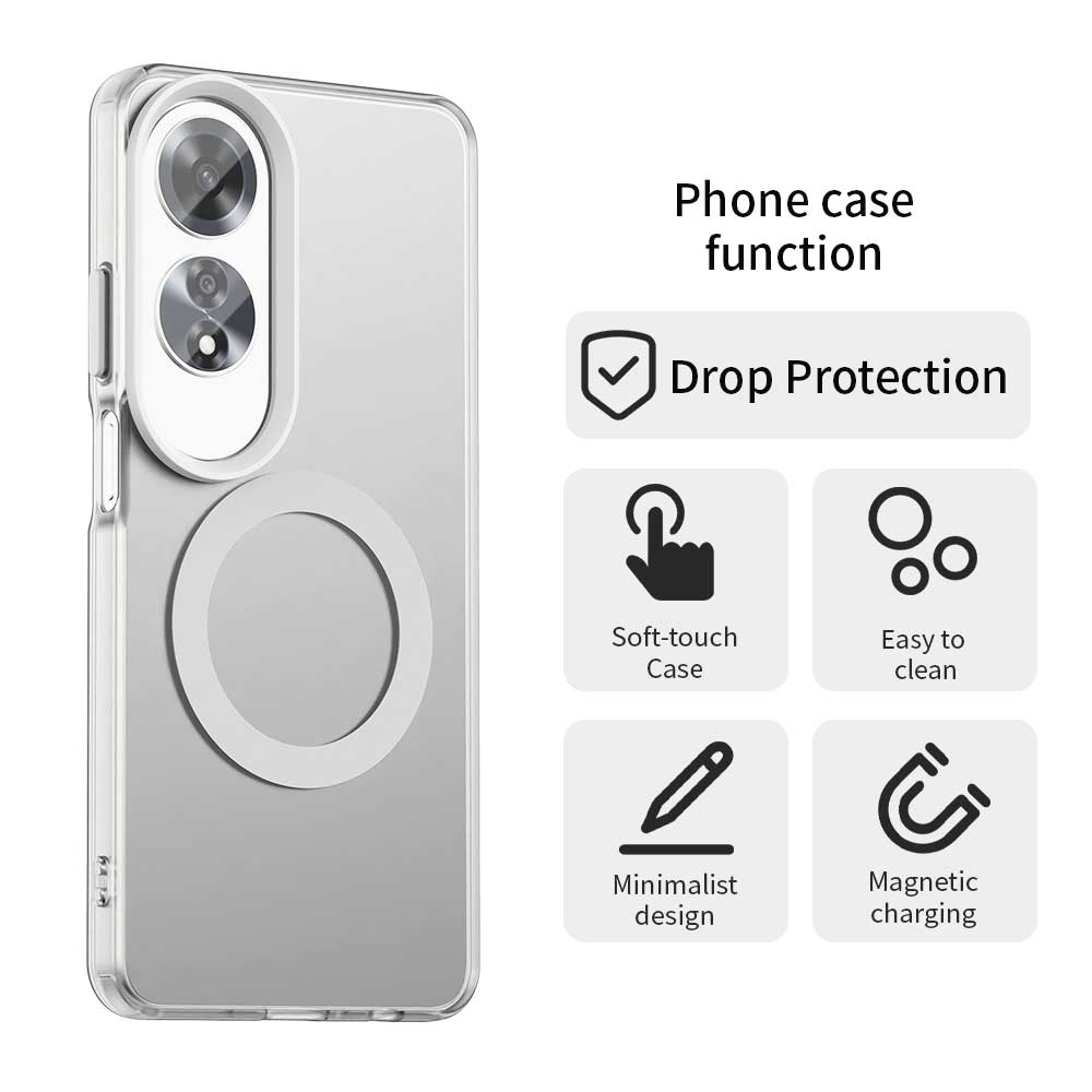For OPPO A60   Slim Dropproof Shockproof Anti-Fingerprint Magnetic Matte Phone Case