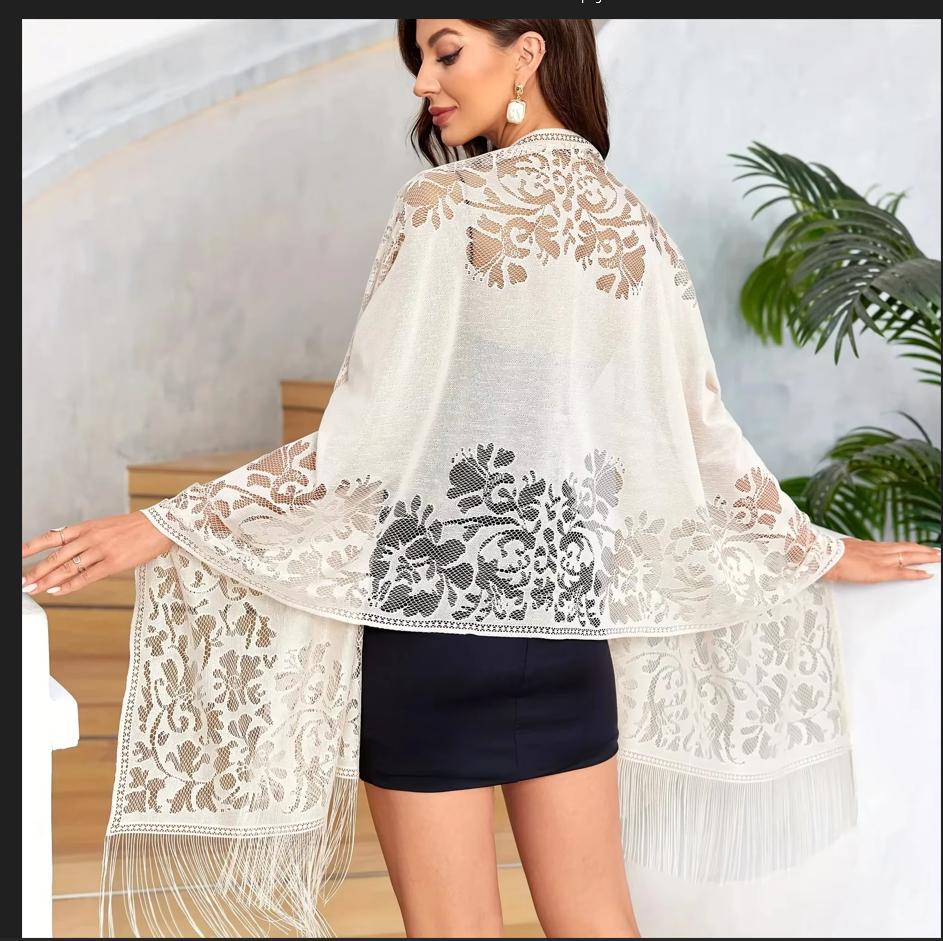 Women's Scarf Classic Hollow Lace Scarf Bridesmaids Evening Dress Shawl Wedding Dress Ball Shawl Women