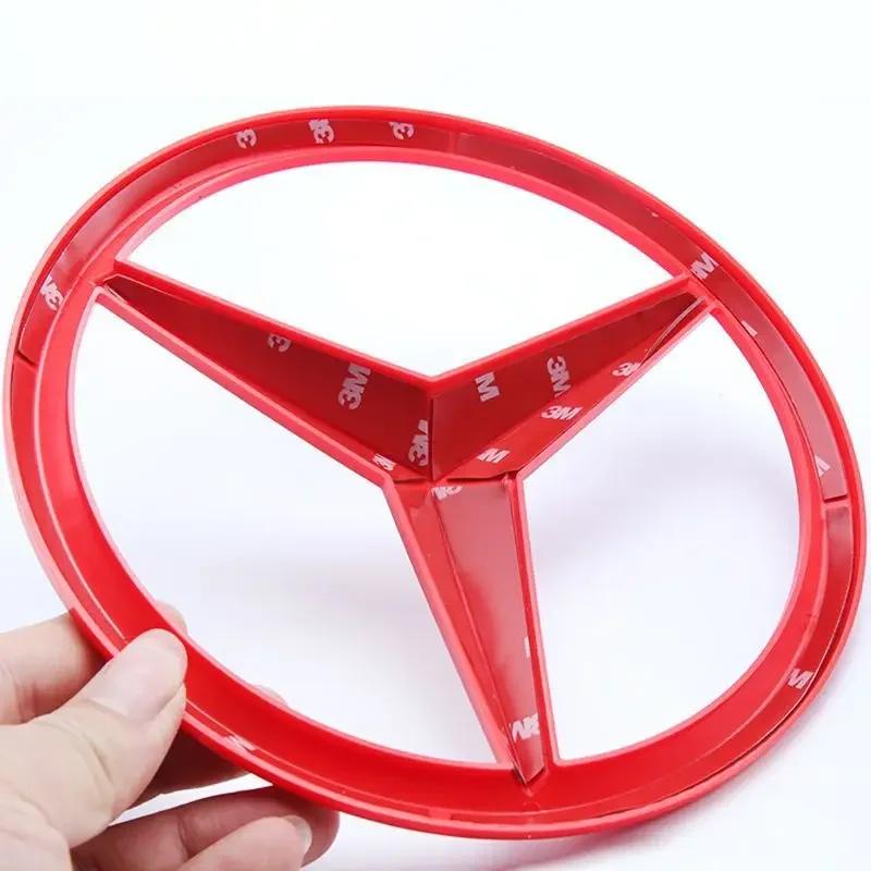 ASAO5 Auto Front Grille Emblem Badge Decoration ABS Star Style 18.8cm 21cm for Mercedes-Benz C200 E300L A B C E CLA GLA GLC GLE G