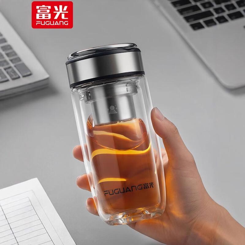 Fuguang Double-Layer Glass Tea Cup