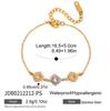 J&D Jewelry Celestial Sun Moon Star Charm Bracelet 18K Gold Plated Stainless Steel Rhinestone O Chain for Women