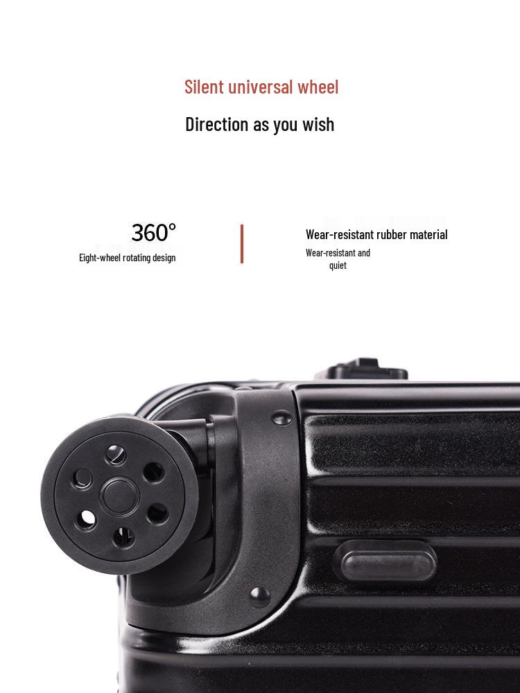 20-Inch Unisex Carry-On Suitcase with Aluminum-Magnesium Alloy, Combination Lock & Universal Wheels