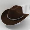New Western Cowboy Hat Top Hat Water Drop Jewel Rhinestone Belt Bridesmaid Hat Jazz Hat Hat