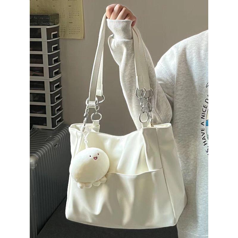 

Large Capacity Bag for Women 2025 New Arrival This Year s Popular Classy Sentong Qin Big Bag Casual Easiest for Match Shoulder Tote Bag White (No pendant)