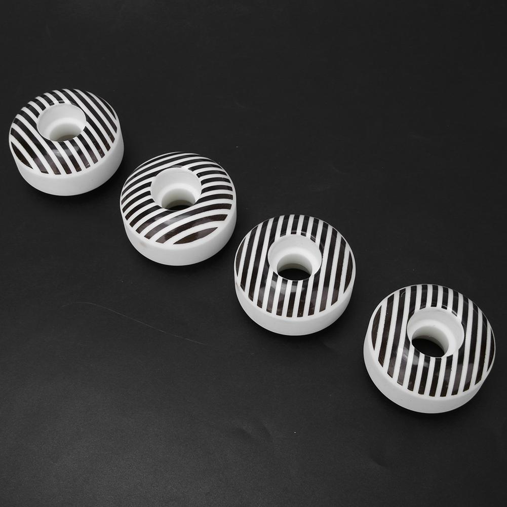 4PCS 95A PU White Stripe 52x30mm Skateboard Double Rocker Wheel Downspeed Sliding Wheels