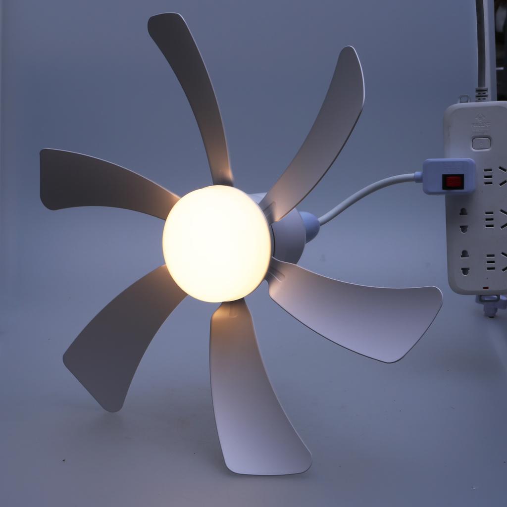 E27 Thread Ceiling Fan 85V-265V Chandelier Fan with Light Color and Wind Speed Adjustment E27 Thread LED Fan for Indoor
