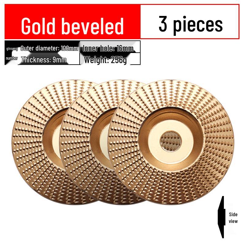Woodworking Angle Grinder Burr Disc & Polishing Wheel Set