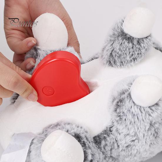 Dog Toy Puppy Soft Texture Cute Rabbit Simulate Heartbeat Bite Resistant Interactive Emotional Pet Plush Comfort Washable for Daily Use