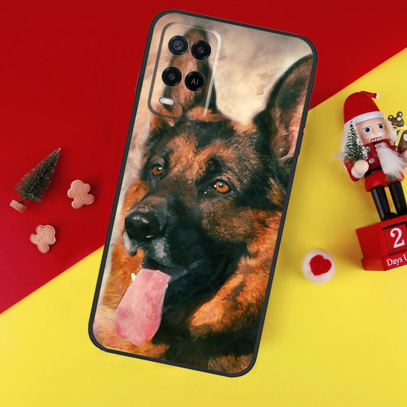 German Shepherd Dog Case For Oppo A94 A74 A54 A60 A40 A80 A16 A76 A96 A98 A58 A78 A18 A38 A57 A17 A15 A5 A6 Pro