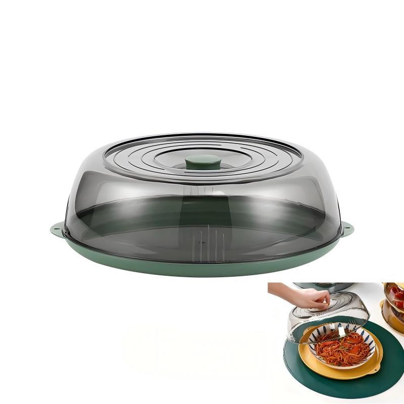 Kitchen Dust Proof Food Cover Stackable Heat Preservation Reusable Transparent Lid for Family Gathering Party