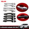 For Mitsubishi Outlander   Auto Styling Accessories ABS Carbon Fiber Chrome  Exterior Side Door Handle Bowl Cover Trim
