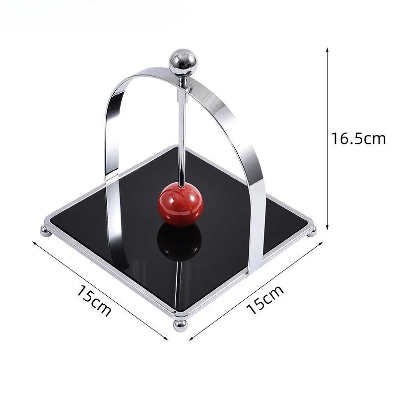 Mid-Century Light Luxury Square Paper Towel Holder Paper Towel Dispenser Tissue Paper Box Napkin Holder