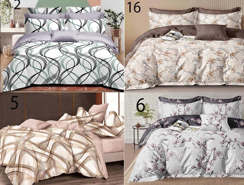 Warm flannel bedding 160x200 + pillowcases Polish, circles, anthracite