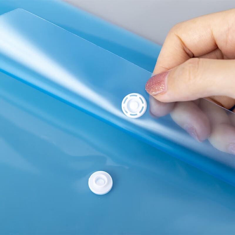 A4 Transparent Plastic Snap Document Bags
