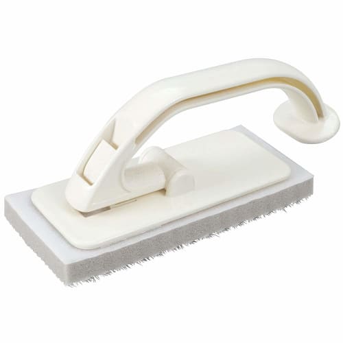 Azuma Bathroom Cleaning Brush, Bathroom Floor Cleaner, Sponge Surface: Approx. 7 X 16 Cm, Perfect for Cleaning Uneven Floors, Pointy Brush Reaches Dee
