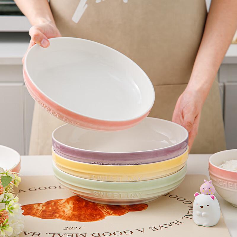 Zhinianhua Gradient Ceramic Dinner Plates (Set of 2)