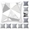 Sliver Grey Style Geometry Decorative Pillowcases Throw Pillow Case Striped Pillowcase Cushion Cover Home Decor Pillows 18Inch