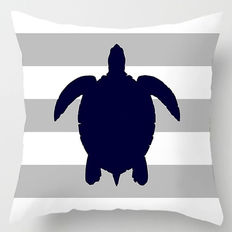 Marine sailor flower pillowcase home office decoration pillow bedroom sofa car cushion cover