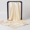 Women's Silky European Satin Silk Scarf Shawl - Large 90x90cm, Plain Color, Square Headscarf