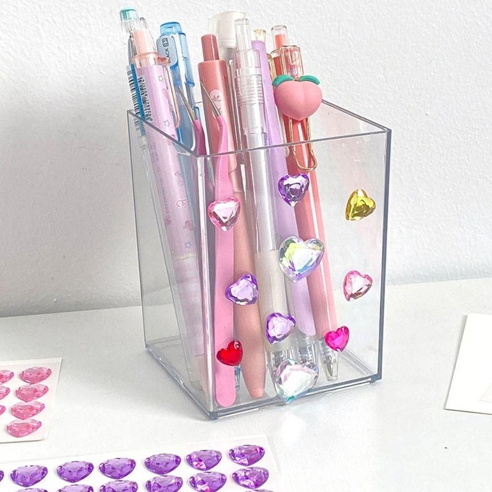 Bling Decorative Sticker Love Heart Rhinestone 3D Crystal Sticker DIY Children Toys